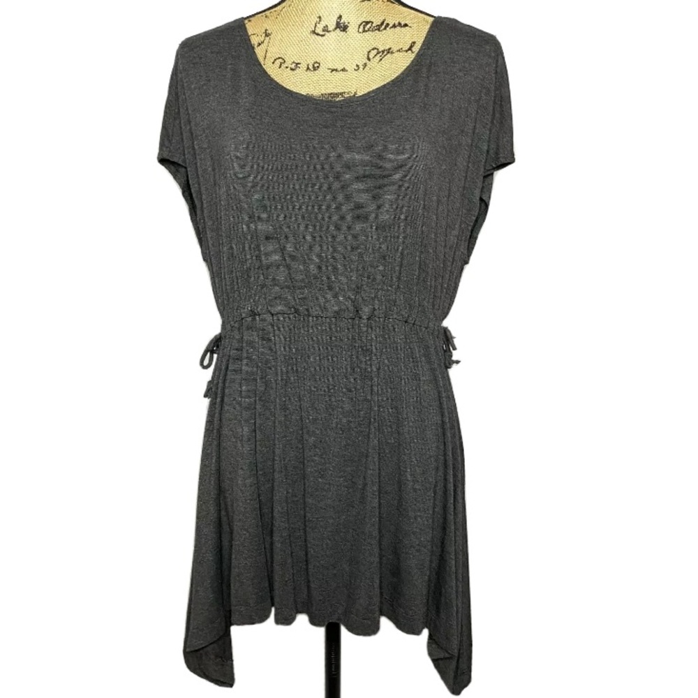 Bryn Walker Charcoal Gray Tunic Shirt